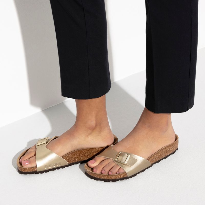 BIRKENSTOCK Madrid BF Narrow gold slides 4