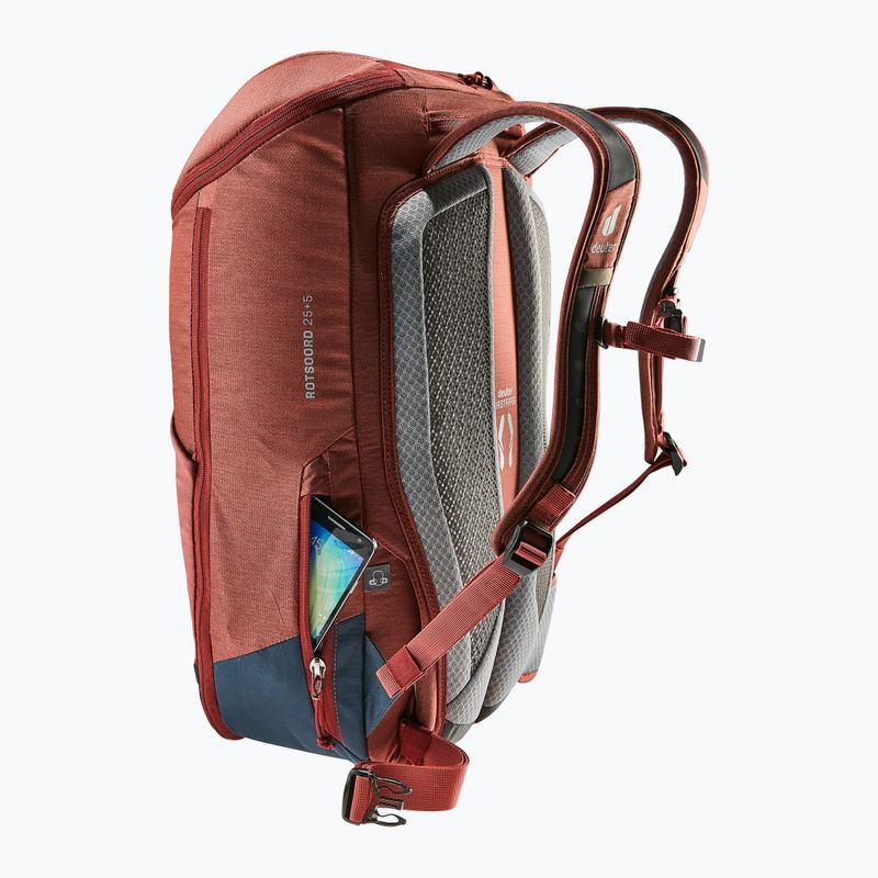 Cycling backpack deuter Rotsoord 25+5 l redwood/ink 10
