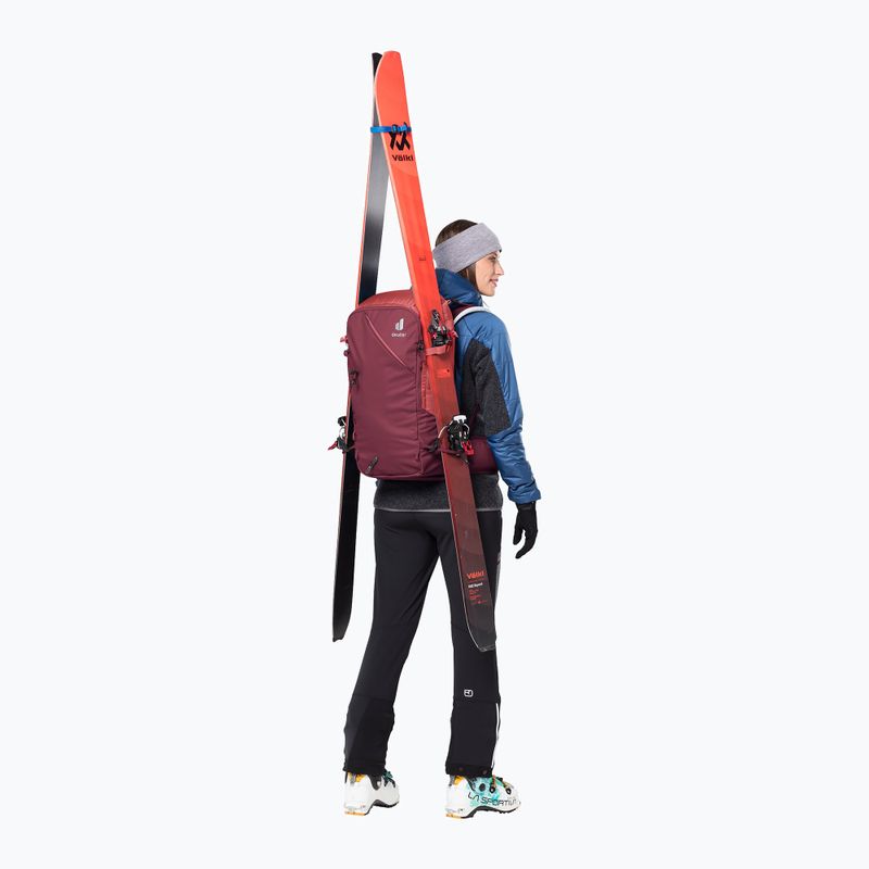 Women's deuter Freerider Pro 32+ l SL ski backpack 330342255850 maron/currant 11