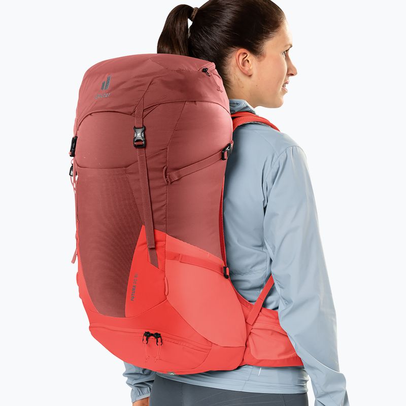 Women's hiking backpack deuter Futura 30 SL red 34007215589 13