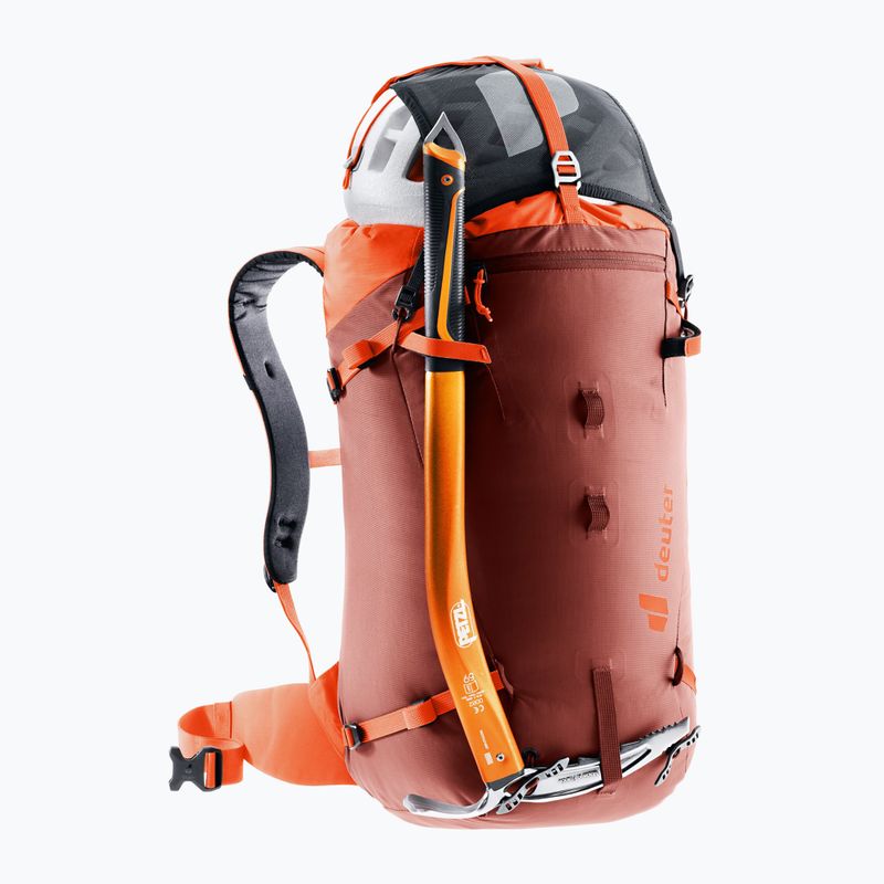 Climbing backpack deuter Guide 30 l redwood/papaya 4