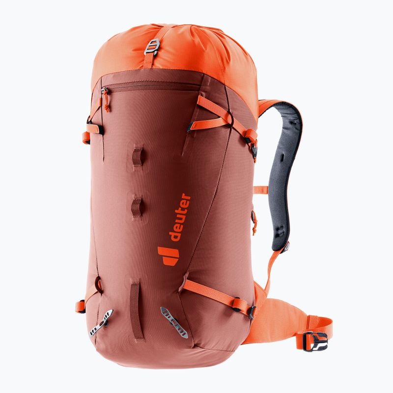 Climbing backpack deuter Guide 30 l redwood/papaya 5