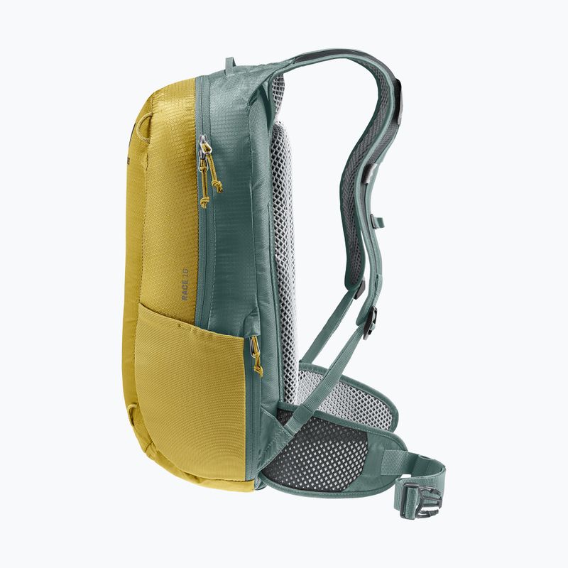 Cycling backpack deuter Race 16 tumeric/ivy 5