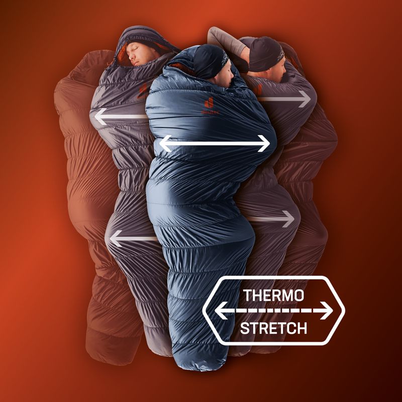 Deuter Exosphere sleeping bag -11° almond/paprika 9