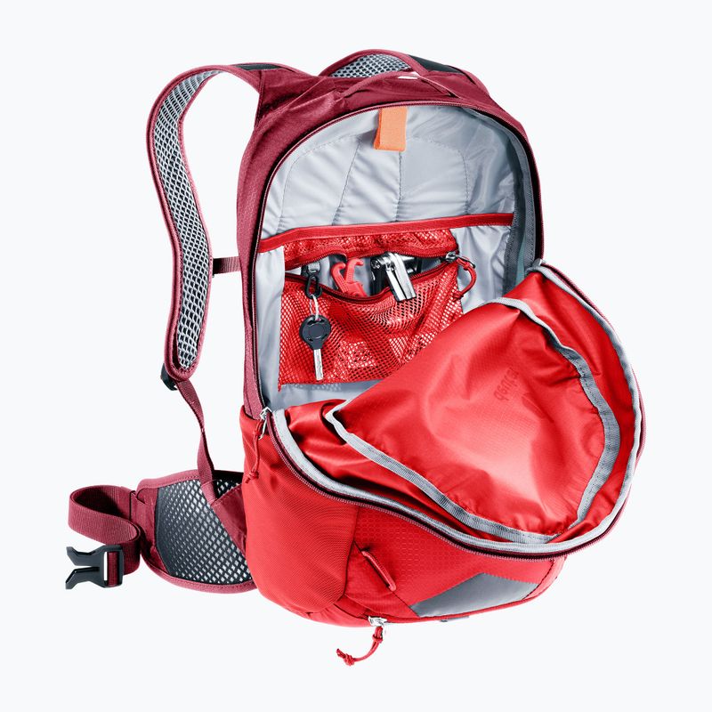 Cycling backpack deuter Race 16 l cherry/masala 8