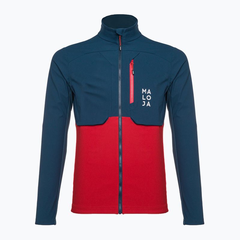 Maloja EuleM men's softshell jacket navy blue and red 34230-1-8686