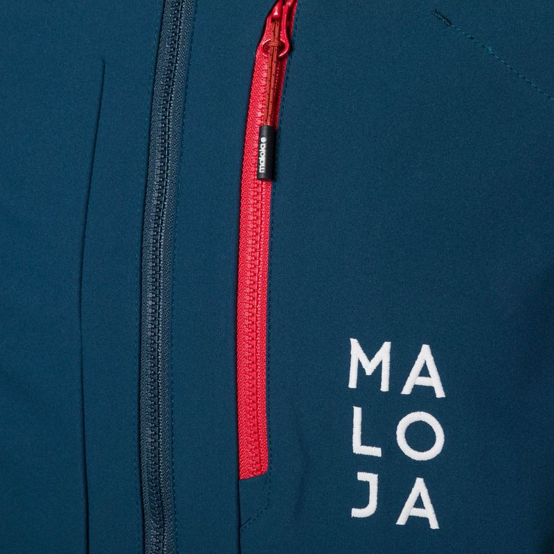 Maloja EuleM men's softshell jacket navy blue and red 34230-1-8686 3