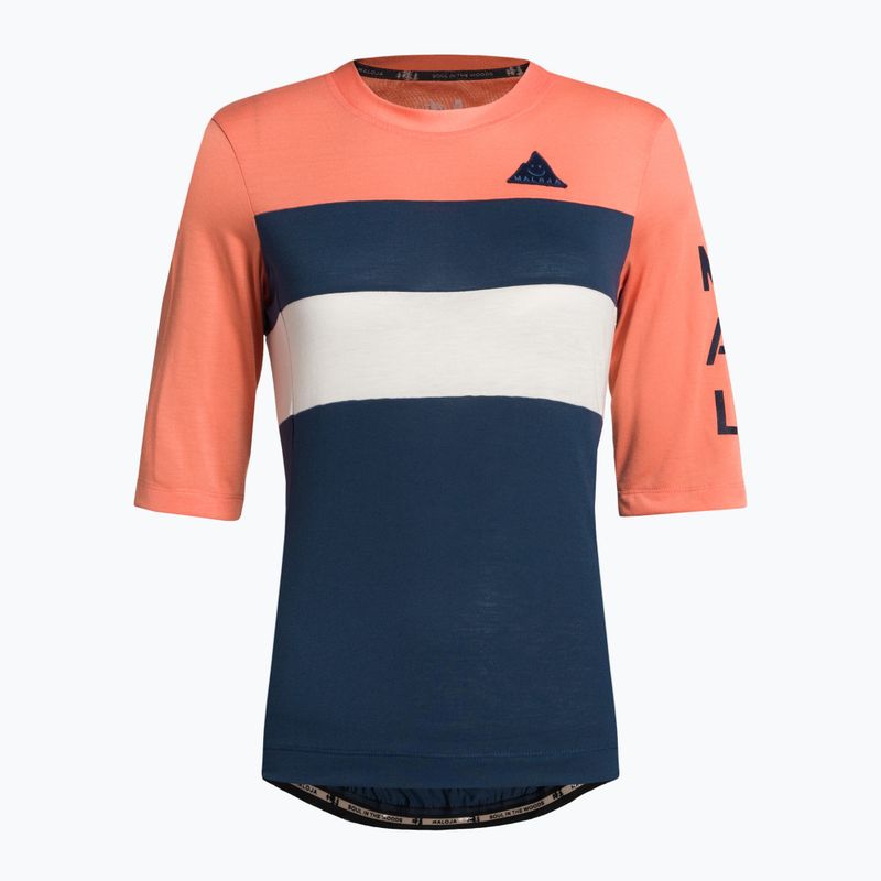 Women's cycling jersey Maloja WallisM navy blue and orange 35160