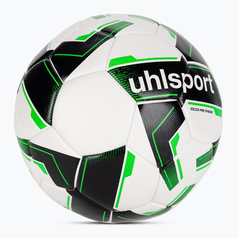 Soccer ball uhlsport Soccer Pro Synergy white/black/fluo green size 3 2