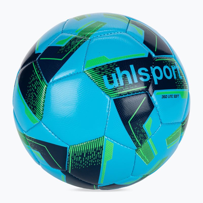 Football uhlsport Lite Soft 350 ice blue/navy/fluo green size 5 2