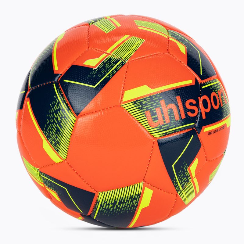 Football ball uhlsport Lite Soft 290 fluo red/navy/fluo yellow size 5 2