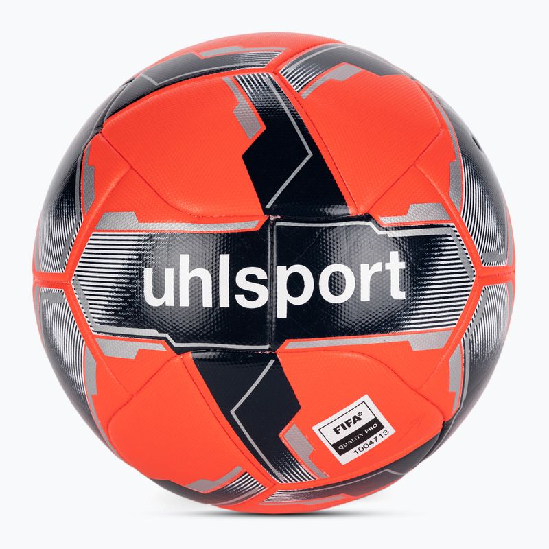Football uhlsport Match Addglue fluo red/navy/silver size 5