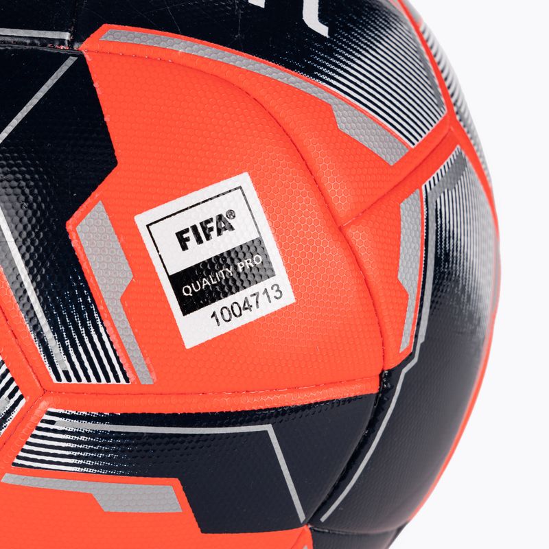 Football uhlsport Match Addglue fluo red/navy/silver size 5 3