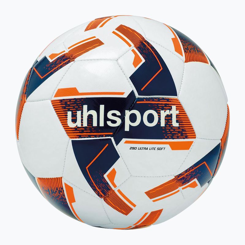 Football uhlsport Lite Soft 290 white/navy/fluo orange size 3 4