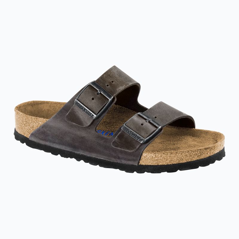 Slides BIRKENSTOCK Arizona Soft Footbed Oiled Leather Regular iron 8