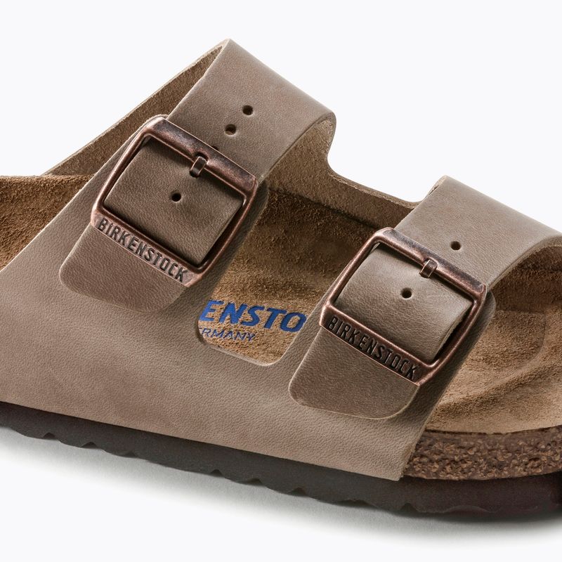 BIRKENSTOCK Arizona SFB LEOI Narrow tabacco brown slides 10