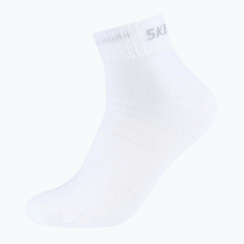 Skechers Mesh Ventilation Quarter 5 pairs white/white socks