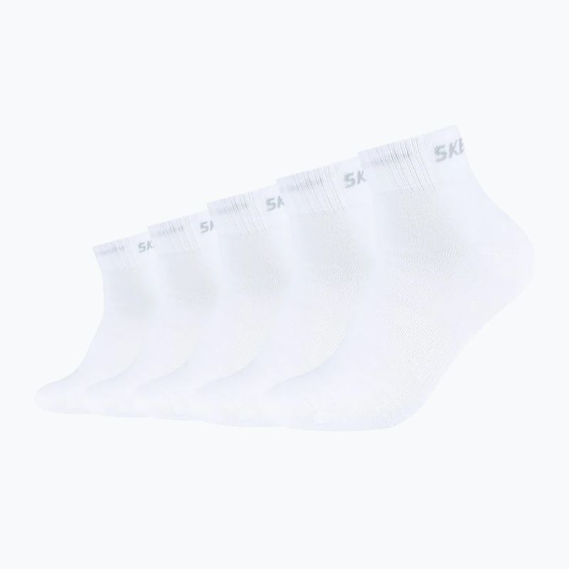 Skechers Mesh Ventilation Quarter 5 pairs white/white socks 2