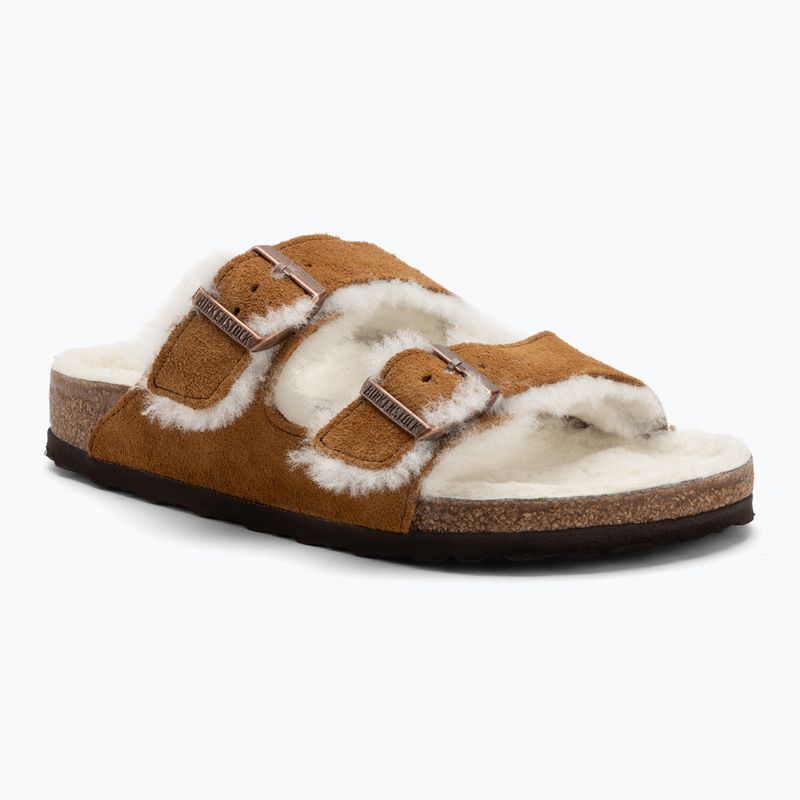 BIRKENSTOCK Arizona Shearling SL Regular mink flip-flops