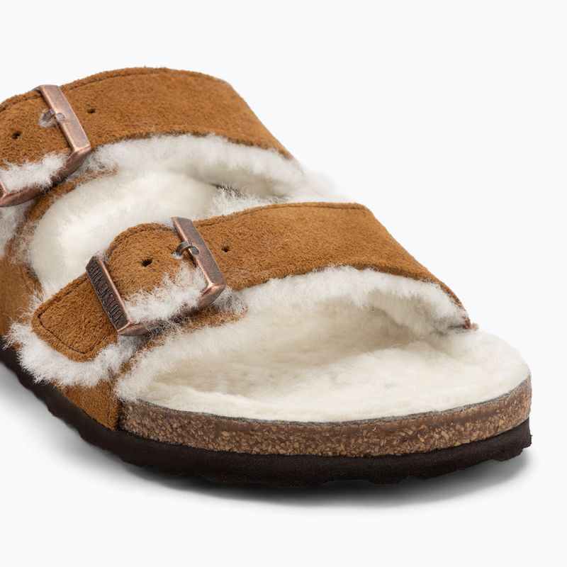 BIRKENSTOCK Arizona Shearling SL Regular mink flip-flops 7