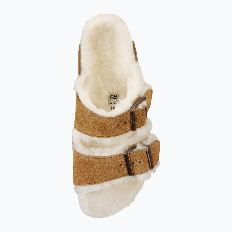 BIRKENSTOCK Arizona Shearling SL Narrow mink flip-flops 3