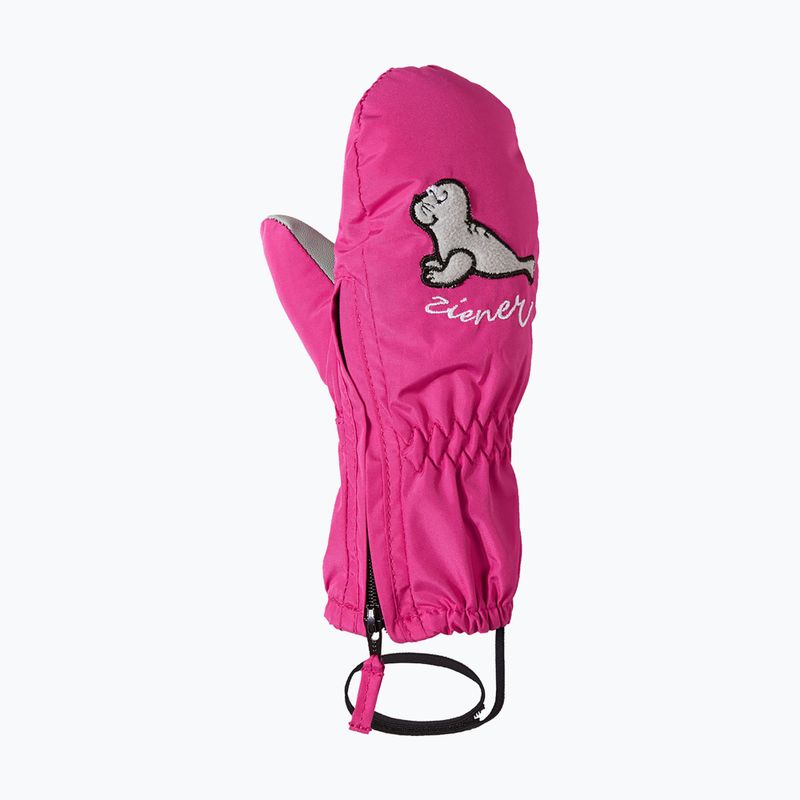 Children's ski gloves ZIENER LE Zoo Minis pop pink 8