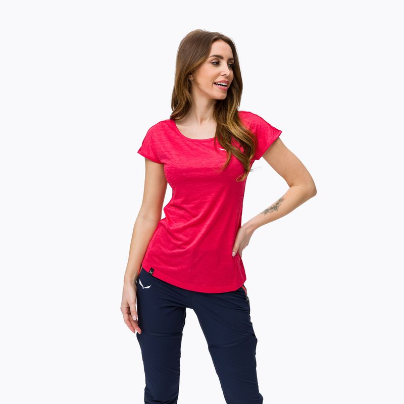 Salewa women's trekking shirt Puez Melange Dry pink 00-0000026538