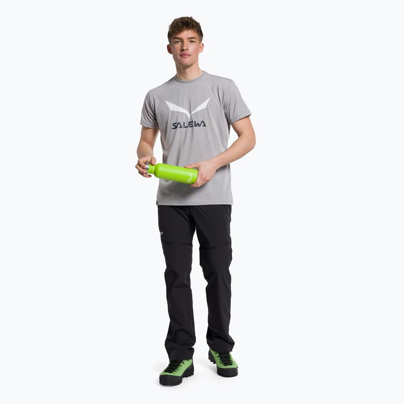 Men's Salewa Solidlogo Dry grey trekking shirt 00-0000027018 2