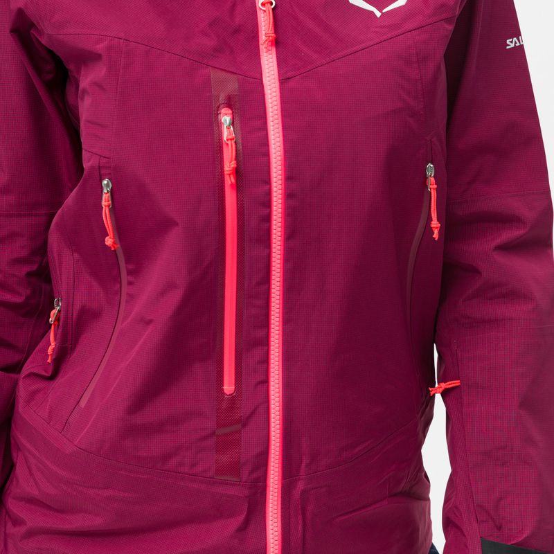 Salewa women's rain jacket Sella Responsive maroon 00-0000027879 5
