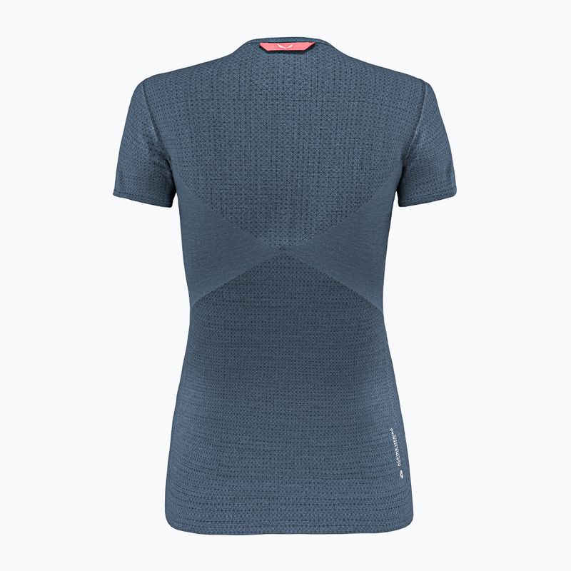 Women's trekking T-shirt Salewa Zebru Medium Warm Amr dark denim 9