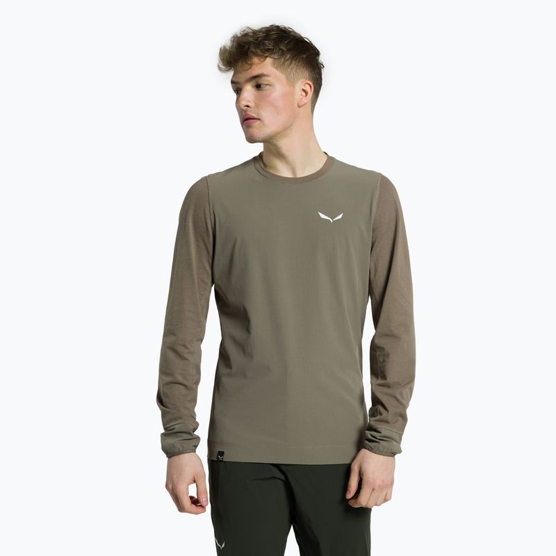 Salewa men's trekking shirt Lavaredo Hemp Print brown 00-0000028062