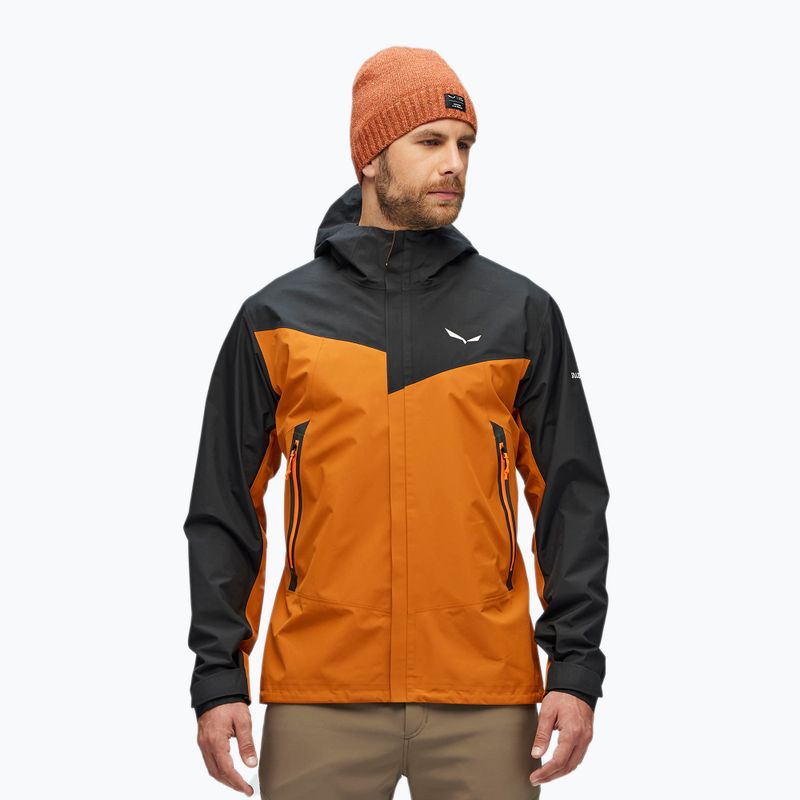 Salewa men's Moiazza GTX-Pac rain jacket brown/black 00-0000027910 2