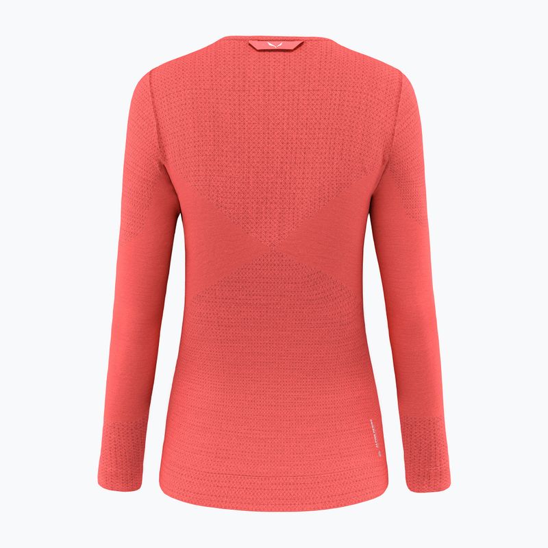 Salewa Zebru Med Warm AMR women's thermal longsleeve fluo coral 2