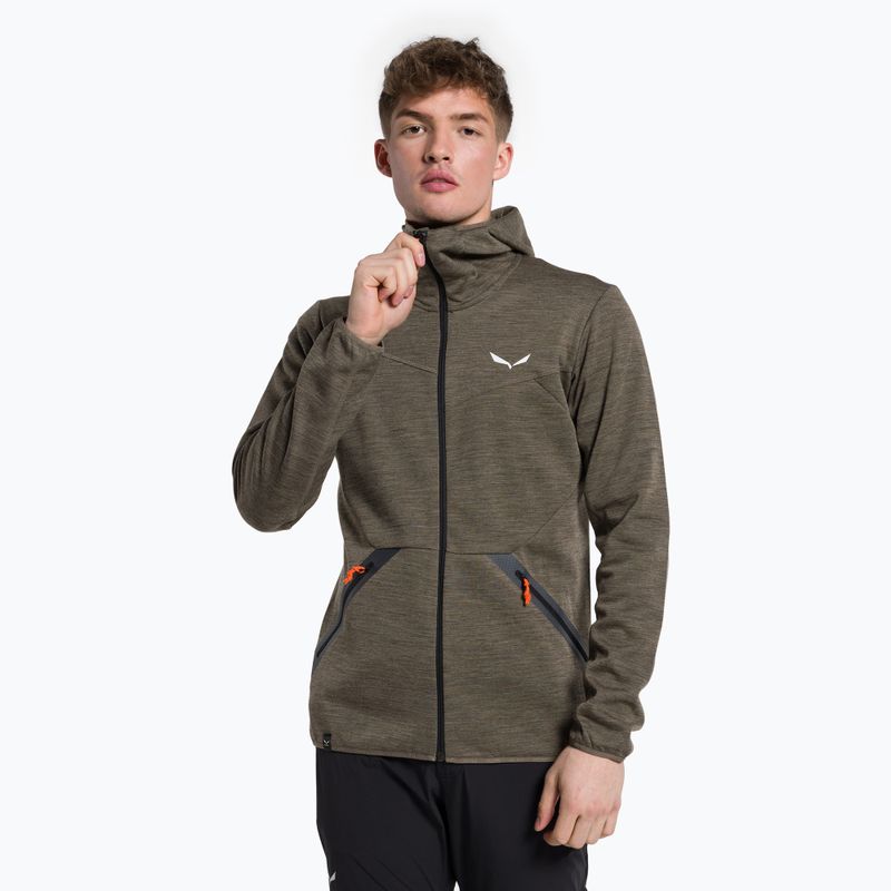 Salewa men's Nuvolao AW fleece sweatshirt brown 00-0000028051