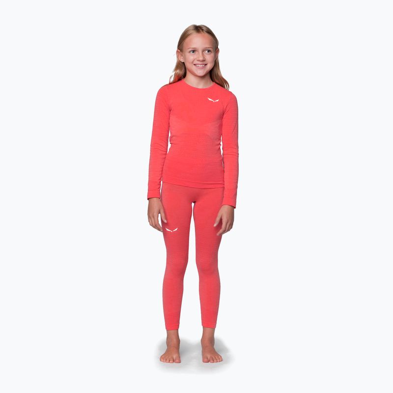 Salewa Zebru Medium Warm AMR fluo coral children's thermal trousers 2