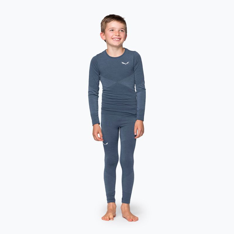 Salewa Zebru Med Warm AMR denim children's thermal longsleeve 2