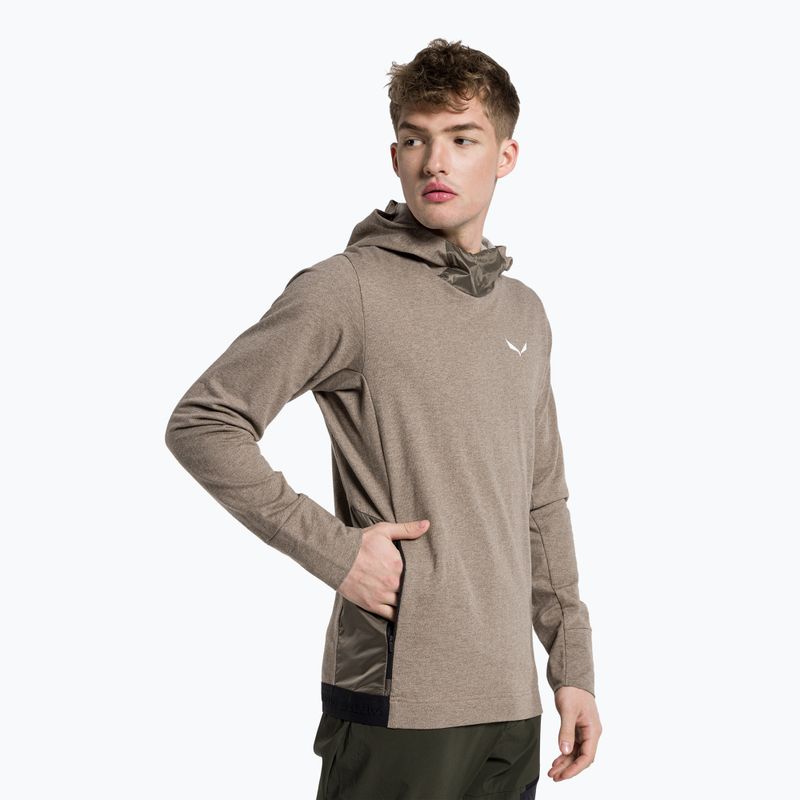 Salewa men's trekking sweatshirt Fanes Am Hoody brown 00-0000028226