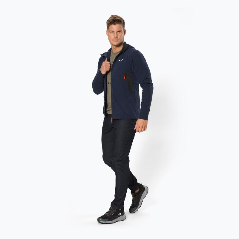 Salewa men's trekking sweatshirt Lavaredo Hemp Hooded navy blue 00-0000028237 2