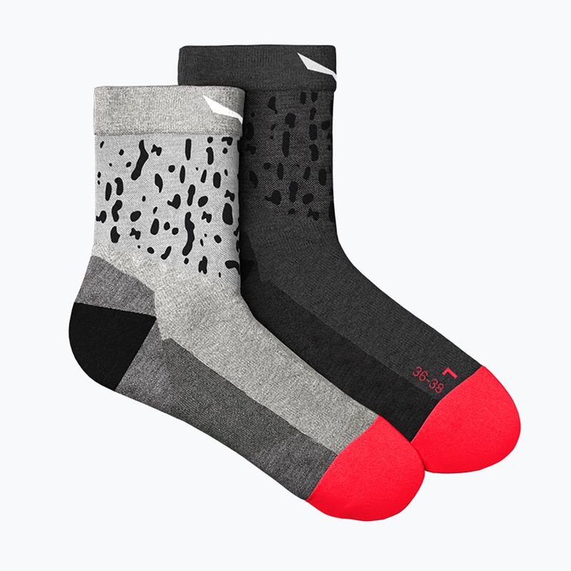 Women's trekking socks Salewa MTN TRN Sal. AM QRT grey 00-0000069025