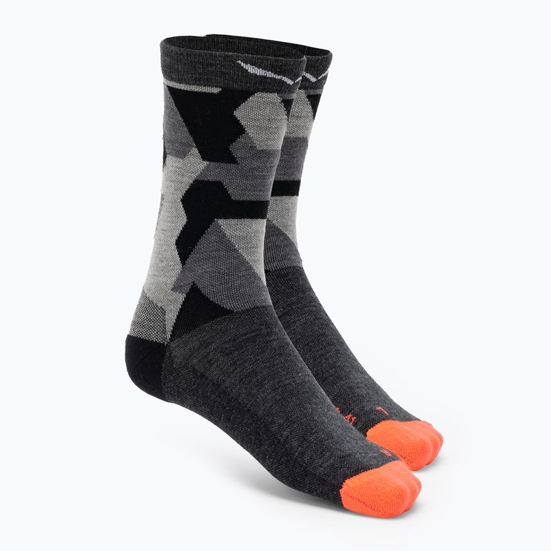 Women's trekking socks Salewa Pedroc Camo AM Crew black-grey 00-0000069038