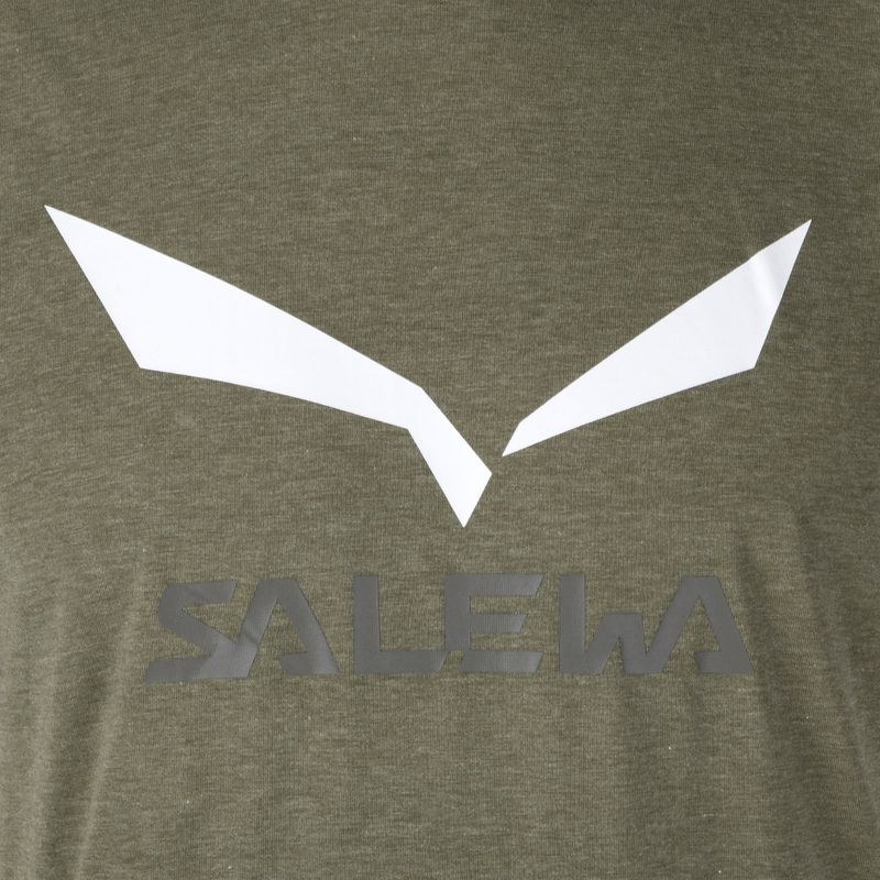Men's Salewa Solidlogo Dry khaki trekking shirt 00-0000027018 6