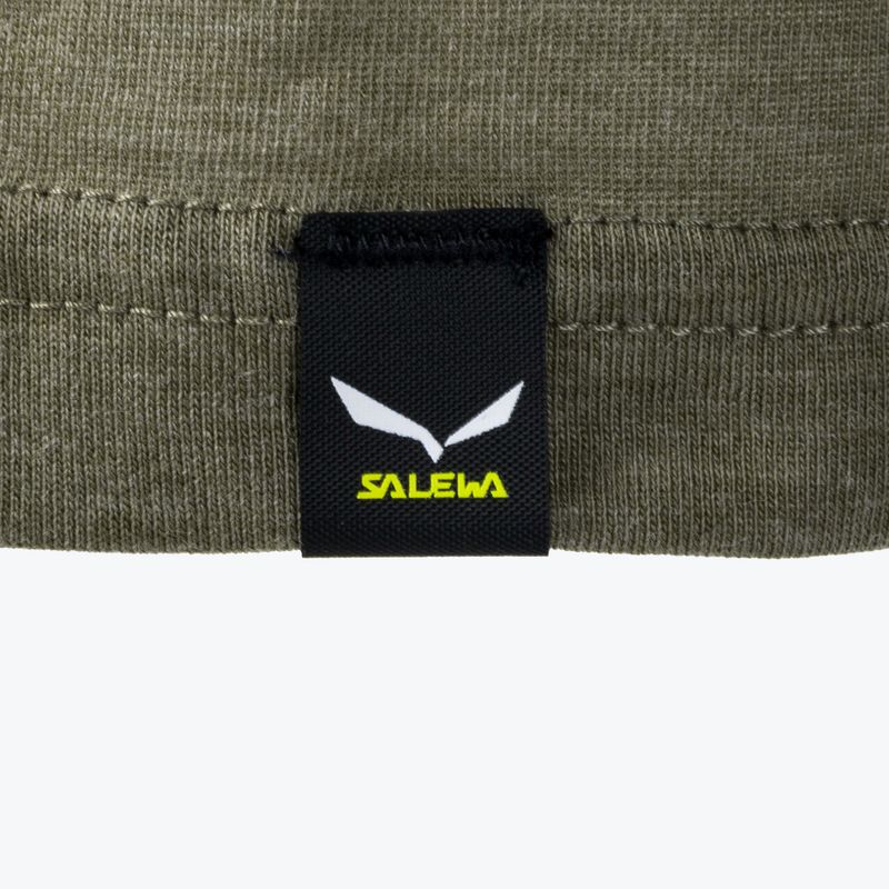 Men's Salewa Solidlogo Dry khaki trekking shirt 00-0000027018 8