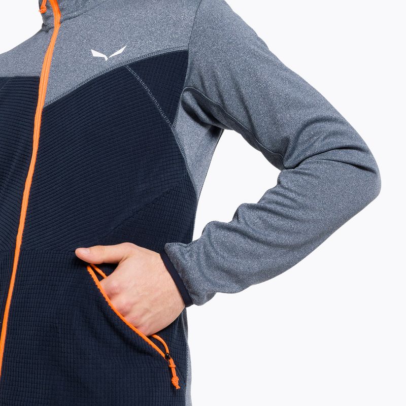 Salewa men's Puez Hybrid PL FZ fleece sweatshirt navy-grey 00-0000027388 4