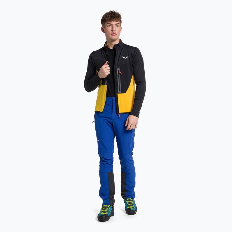 Men's Salewa Ortles AM fleece sweatshirt black/yellow 00-0000028178 2