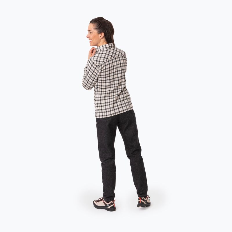 Salewa women's Fanes Flannel 5PL shirt oatmeal/black out 3