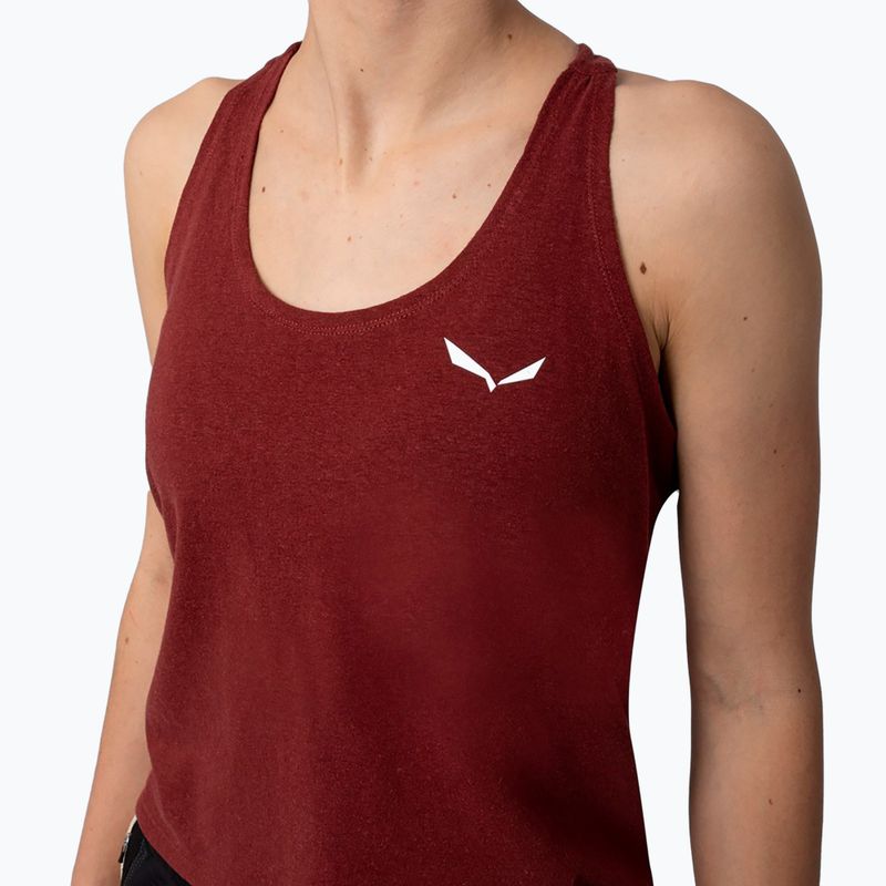Salewa women's climbing shirt Lavaredo Hemp Crop Tank red 00-0000028369 3