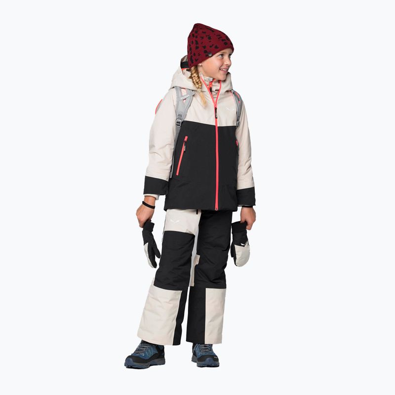 Salewa Sella Ptx/Twr children's ski jacket beige/black 00-0000028490