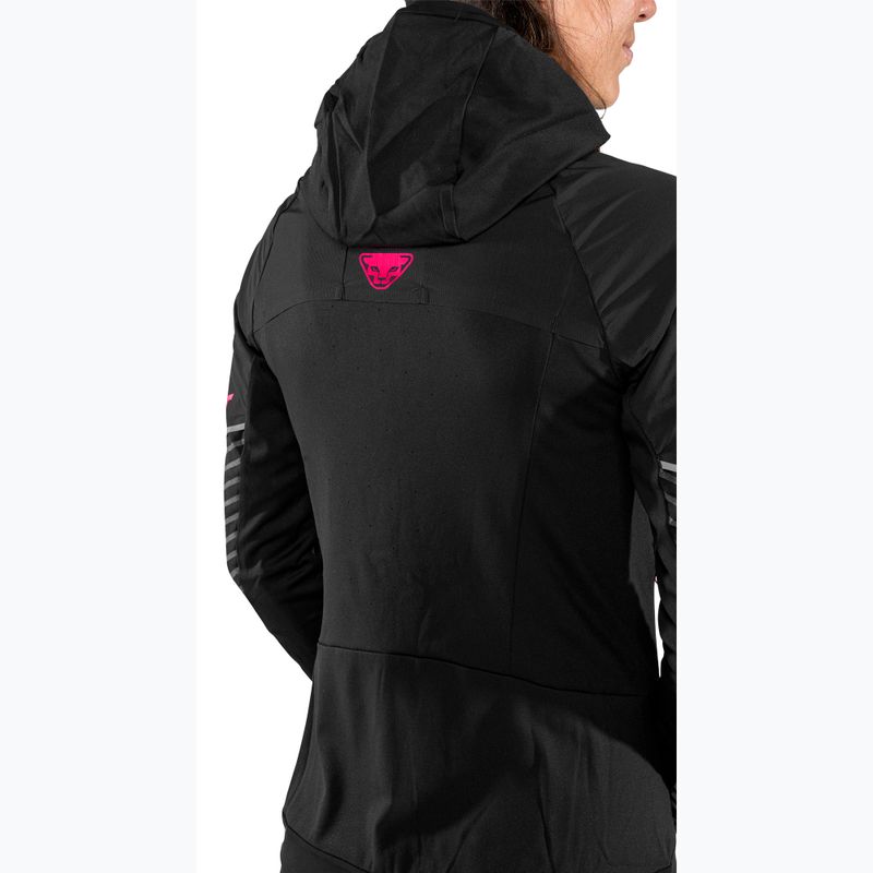 Women's DYNAFIT Alpine Reflective running jacket black out pink glo 5