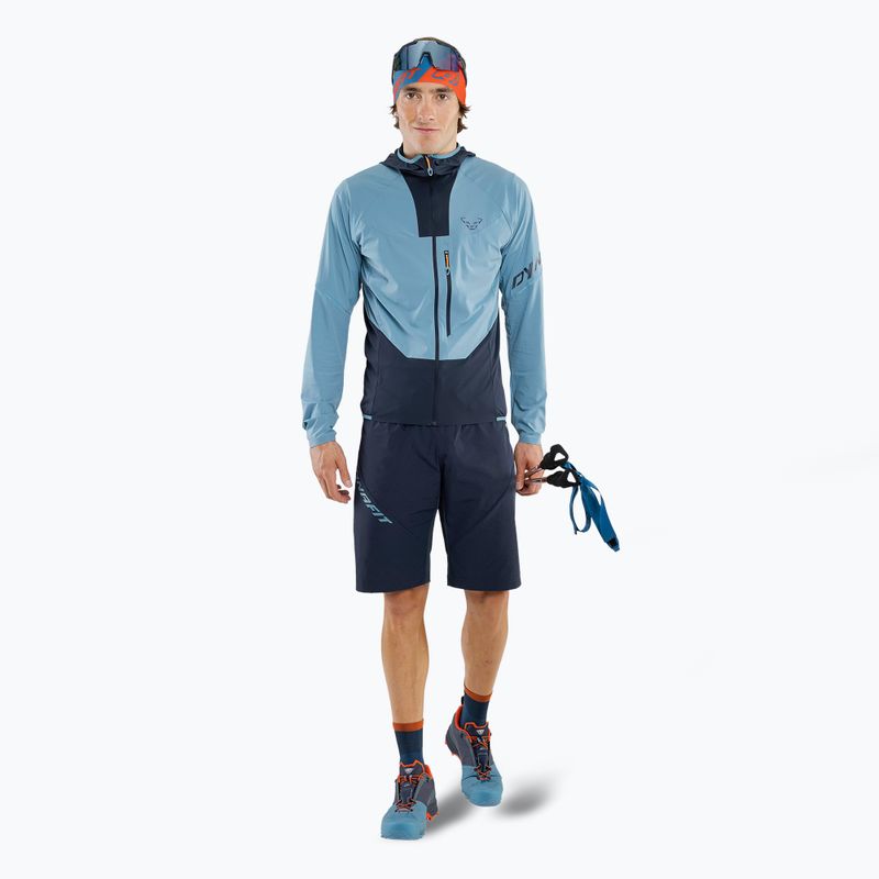 Men's DYNAFIT Traverse Dynastretch storm blue wind jacket 2