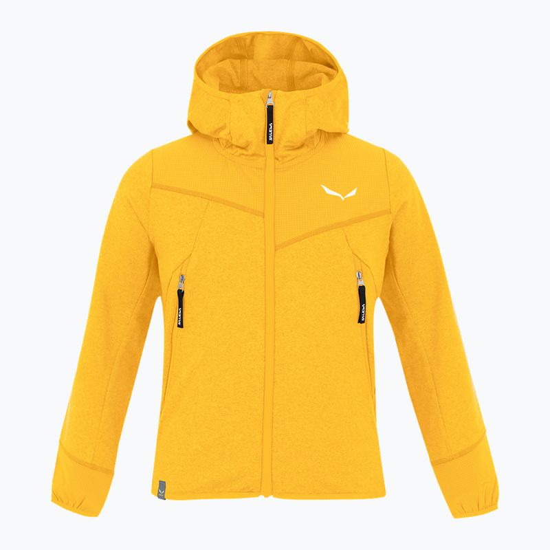 Salewa children's fleece sweatshirt Agner Melange PL FZ Hoody yellow 00-0000027768